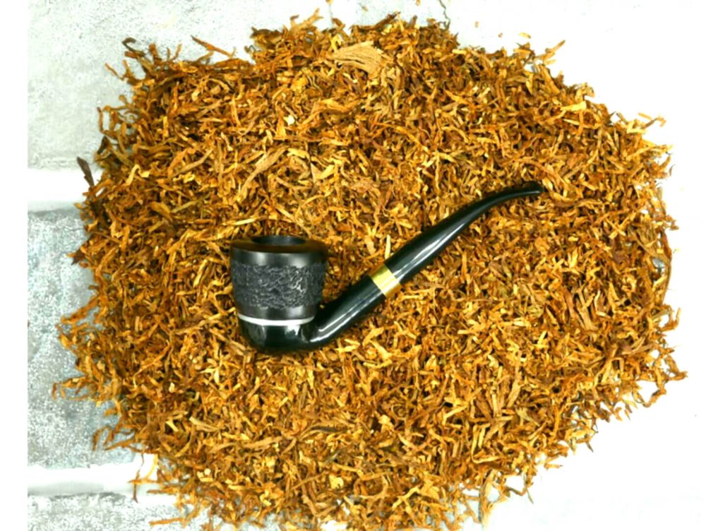 Close-up of finely shredded Shag Tobacco